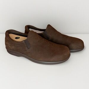 SAS Shoes Viva Slip On Women Loafers Brown Suede Leather Pattern Comfort 8.5 M
